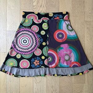 Desigual Embroidered Patchwork Skirt